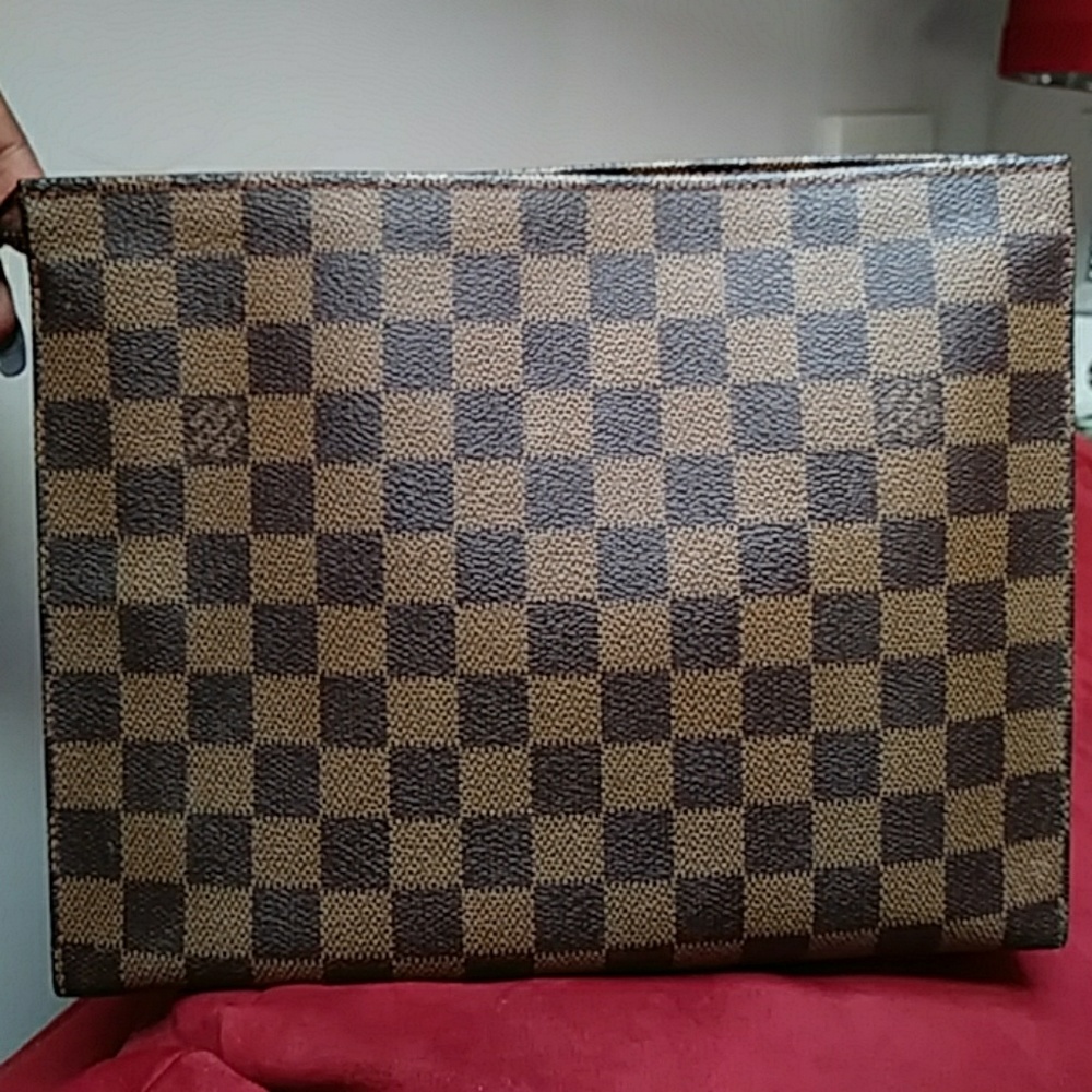 Louis Vuitton Rare Ebene Damier Clutch Cosmetic